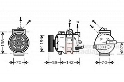 VAN WEZEL 0300k270 -  Компрессор, кондиционер